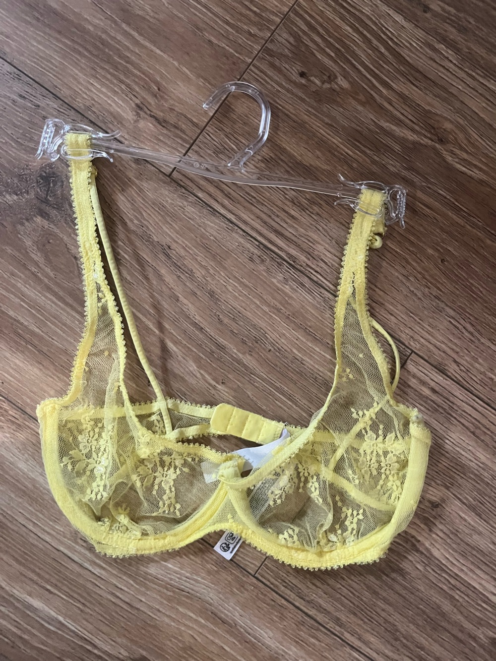 Urban Outfitters Out from Under Yellow Sheer Lace Bralette 32D NWOT